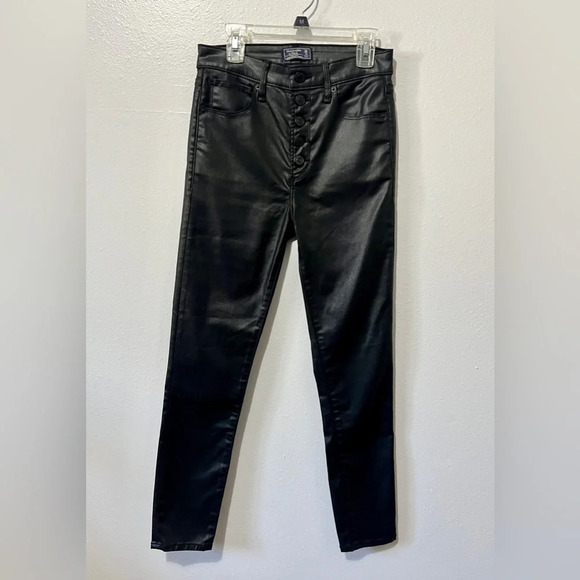 Abercrombie & Fitch Vegan Leather Skinny Pants -2R/26 - Picture 3 of 11